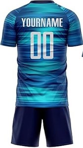 Conjunto de camiseta de fútbol de alta calidad OEM diseño de sublimación de secado rápido nombre personalizable Impresión de logotipo uniformes cómodos del club - Product Image 3