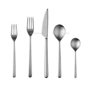 Vente chaude longue et mince poignée couverts ensemble portabilité acier pour Banquet mariage vaisselle de table ensemble de couverts - Product Image 1