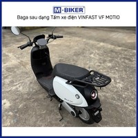 Porte-bagages arrière professionnel imprimé et fabriqué par CNC pour moto électrique VinFast MOTIO, design de plaque en acier MBiker, logo MBiker, capacité de charge 20-30 kg