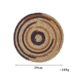 2024 Classic High Quality Eco-friendly Bamboo Seagrass <b>Mat</b> Unique Square Placemat for Wedding Decor Kitchen Accessories for Home - Product Image 4