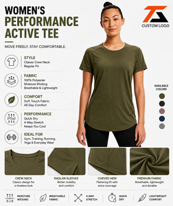 Camiseta de Manga Corta para Hombre, Color Verde Oliva, Cuello Redondo, Corte Regular, Secado Rápido, Tejido de Punto, Estilo Casual - Product Image 4