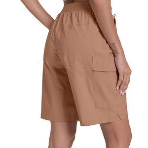 Nouveauté : Shorts en toile taille haute pour femme, séchage rapide, écologiques, en Spandex/Polyester, pour fitness, gym et course à pied - Product Image 4