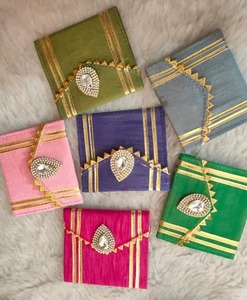 Cartera de tela decorativa Ginni monedero Tarjeta Pasaporte titular regalo a granel para invitados Diwali Festival fiesta Favor nueva moda - Product Image 2