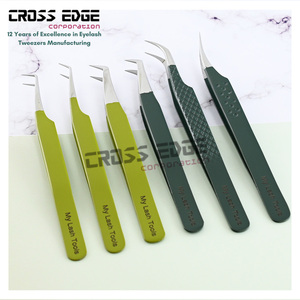 Trending Stainless Steel Fiber Tip Eyelash Extension Tweezers Diamond Grip Non Slip <b>Precision</b> <b>Tool</b> for False Lash Application - Product Image 4