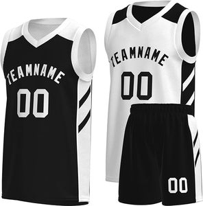 Maillot de basket-ball réversible personnalisé pour hommes et jeunes, imprimé avec le nom de l'équipe, le numéro et le logo - Product Image 1
