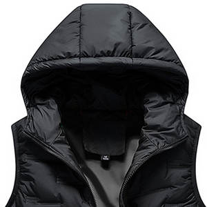 เสื้อกั๊กขนแกะขนสัตว์สำหรับผู้ชายเสื้อผ้าลำลองระบายอากาศได้ดีมีซิปสำหรับฤดูหนาวสไตล์สตรีทซักได้ออกแบบโลโก้ได้ตามต้องการ - Product Image 5