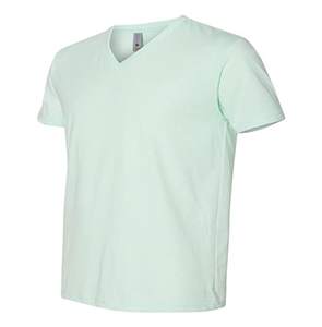 Camisetas de Hombre con Cuello en V Lisas, Manga Corta, 100% Fibra de Algodón, 210g, Personalizables, Ecológicas, de Secado Rápido, OEM ODM, Casuales, Gran Venta - Product Image 3