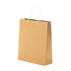 Borse per la spesa in carta riciclata ecologica con soffietto per gadget promozionali - Product Image 2