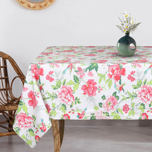 Home Textile Products <b>Table</b> <b>Cloth</b> <b>White</b> Color Multi Color Pattern 150 X 300 cm 210 Gsm 100% Cotton Made by Indian Exporter - Product Image 1