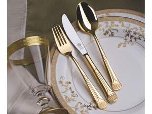 Juego de cubiertos de metal creativo con diseño geométrico para casas de lujo, restaurantes de tendencia o estilistas de comida - Product Image 4