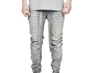 กางเกงยีนส์ฮิปฮอปสุดหรูกางเกงบุรุษขายาวผ้าเดนิมซ้อนกัน Y2K ดีไซเนอร์ - Product Image 2