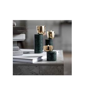 Bougeoir décoratif en marbre pour la maison au design élégant, bougeoir de luxe en marbre vert foncé et en métal de qualité au prix le plus bas - Product Image 1