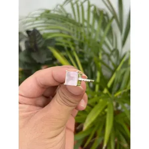 925 Silver Rose <b>Quartz</b> Crystal <b>Ring</b> - Product Image 2