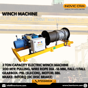 Máquina de Cabrestante Eléctrico de 3 Toneladas con Altura de Elevación de 200m |   Cable de Acero de 14 mm |   Caja de Cambios Rotorq |   Motor ABB |   Freno de Disco DC Intorq - Product Image 4