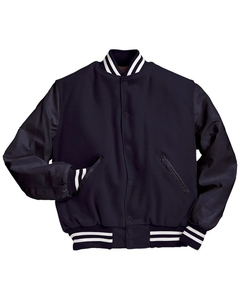 Custom Men's Wool/Polyester Varsity Jacket Casual Style Embroidery Front Autumn Breathable Windproof <b>Stand</b> Collar Made Pakistan - Product Image 5