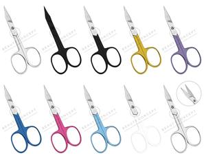 Tijeras para Uñas de Acero Inoxidable con Mango Colorido, Tijeras Curvas para Cutículas de Dedos de Manos y Pies, Ecológicas, para Manicura, para Diestros - Product Image 2