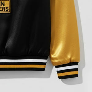 Chaqueta Universitaria de Satén para Hombre con Diseño y Talla Personalizados, Estilo Béisbol, Bordado Chenille, Chaquetas Universitarias de Satén para Hombre - Product Image 5