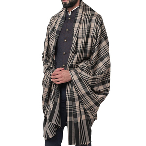 Wholesale Modern Unisex Men's Winter <b>Shawl</b> Excellent Stylish Custom Chiffon Embroidery Logo Check Print Design <b>Shawls</b> - Product Image 3