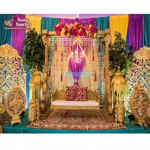 Sangeet-escenario asiático para decoración nocturna, escenario de boda indio, estilo musulmán - Product Image 1