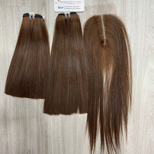 Vente en gros d'extensions de cheveux humains vietnamiens SDD trame droite osseuse avec fermeture cheveux de haute qualité - Product Image 2
