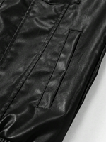 Blouson en cuir véritable respirant pour homme, style motard, col montant, tendance, pour l'hiver, en cuir de vachette, style urbain