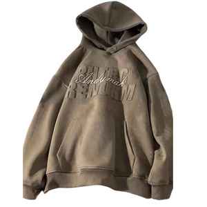 เสื้อแจ็กเก็ตสไตล์สตรีทโอเวอร์ไซส์ของผู้ชายเสื้อมีฮู้ดสไตล์วินเทจอเมริกัน - Product Image 1