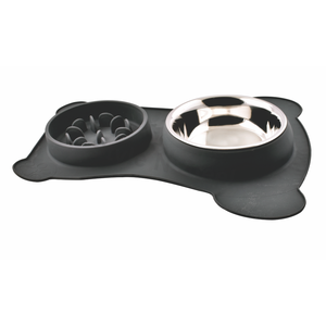 Stainless Steel Suction <b>Mat</b> Bowl Pet Bowl Insulated Stainless Steel - Product Image 1