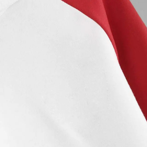 Women's Color Blocked Hooded <b>Crop</b> <b>Top</b> Full Sleeve Casual Knitted Sweatshirt Autumn White <b>Red</b> Black Long Sleeve - Product Image 3