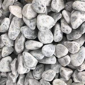 Revêtement de sol granulaire en pierre naturelle, pierre grise, galets et galets pour l'extérieur Application de galets et pavés gris ronds - Product Image 6