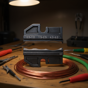 เครื่องมือจีบสายไฟ Knipex คุณภาพสูง พร้อมหัวจีบสำหรับข้อต่อปลอกหุ้มแบบหดตัวด้วยความร้อน - Product Image 3