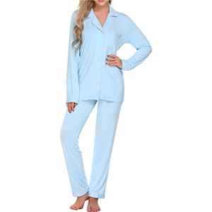 Custom embroidered womens sleepwear set crafted with precision stitching offering classy elegant nighttime comfort - Product Image 2