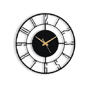 Reloj de pared con números romanos clásicos para sala de estar y oficina, decoración geométrica de Metal de hierro, exhibición de agujas abstractas - Product Image 1