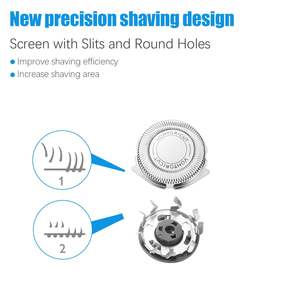Cabezal de Repuesto de Triple Cuchilla Compatible con las Afeitadoras Eléctricas Serie 6000 y 5000, Cuchilla Doble para Afeitar la Cara - Product Image 4
