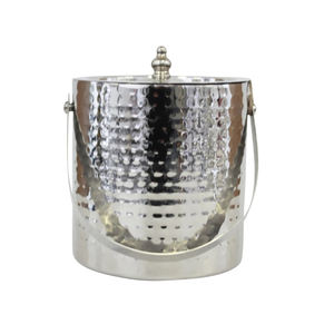 Seaux à vin perlés fantaisie de luxe antiques Seau à glace en métal cuivré unique en gros Aluminium nickelé moulé pour voyage à la maison - Product Image 4