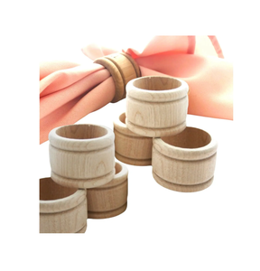 Nouveau design rond de serviette en bois conception précieuse ferme vaisselle décorative porte-rond de serviette en bois approvisionnement d'usine anneaux de table - Product Image 5