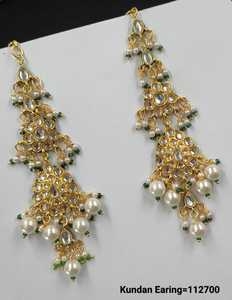 Traditionnel et à la mode dernier concepteur indien en gros bijoux de jhumka Kundan boucle d'oreille pour les femmes élégant boucle d'oreille bijoux - Product Image 4