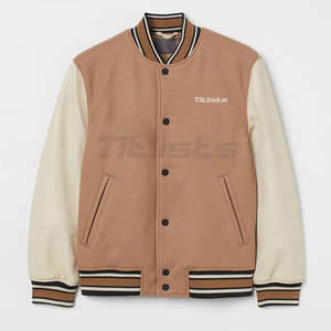 Meilleures ventes en ligne Meilleur prix Veste Letterman Service OEM Veste Letterman quantité minimale de commande basse teinte unie - Product Image 1