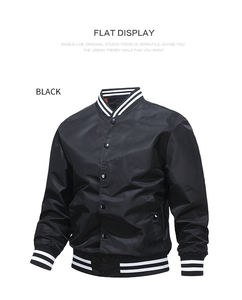 แจ็คเก็ตสไตล์ตัวแทนมหาวิทยาลัยขนาดใหญ่กันลมมีปกตั้งโลโก้ด้านหน้าวินเทจสำหรับฤดูใบไม้ร่วง - Product Image 1