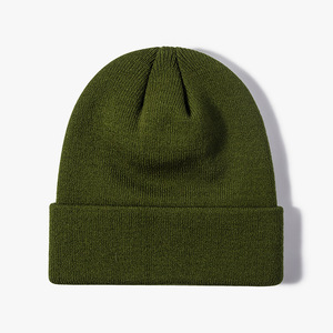 Bonnet à rayures avec impression personnalisée, bonnet tricoté d'hiver 100% en acrylique pour hommes et femmes, avec logo jacquard pour bébés et enfants - Product Image 2