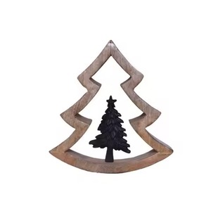 Encantadora decoración de mesa de metal, expositor de carruaje de árbol de Reno para fiestas festivas en casa y configuración de comedor - Product Image 5