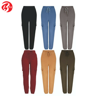 Pantalons décontractés pour femmes à taille ajustable, coupe slim, bas avec poches, style tendance, nouveaux pantalons et pantalons pour femmes