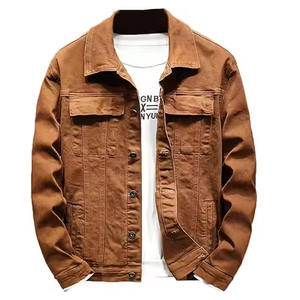 Chaqueta vaquera personalizada de alta calidad para hombre a la moda invierno 100% algodón Casual ropa de calle transpirable logotipo personalizado High Street - Product Image 1