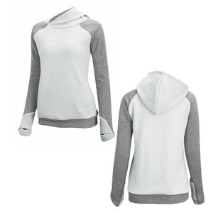Sudadera con Capucha para Mujer, Manga Larga, Color Sólido, Tejida, Transpirable, Informal, para Otoño - Product Image 3