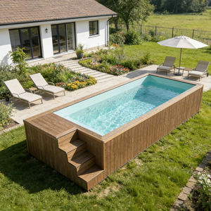 สระว่ายน้ำสำเร็จรูปสำหรับครอบครัวในสวนหลังบ้าน พร้อมอุปกรณ์เสริมครบชุด - Product Image 5