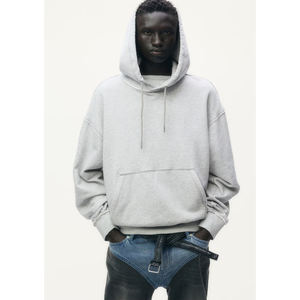 Sudadera con Capucha Corta Lisa de Alta Calidad para Hombre, Sudadera con Capucha Extra Grande, Personalizable con Logotipo, Unisex, Cómoda, de Felpa, OEM - Product Image 4