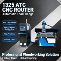 Machine de fraisage CNC 3 axes 1325 9kw Syntec économique EDIAO avec pompe et roulement ATC haute précision 4*8ft pour le bois