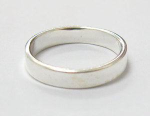 Plata 925 Borde cuadrado Anillo fino Diseño Joyería Fábrica al por mayor en Tailandia - Product Image 3