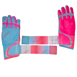 ถุงมือตีหนังแบบยาวคอมโบสีชมพูและสีน้ำเงินอมเขียวออกแบบโลโก้ได้ตามต้องการ - Product Image 6