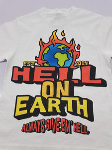 Camiseta de Manga Corta Casual y Moderna para Hombre, con Estampado Vintage, Holgada, de Algodón de 260 Gramos - Product Image 5