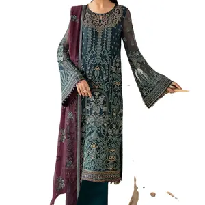 2024年、シックなパキスタン & インドのドレスを使用して、最高品質と厚手の刺繍で魅惑的なパーティーウェアをお楽しみください。